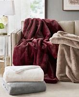 Croscill Sable Solid Faux Fur Throw, 60" x 70"