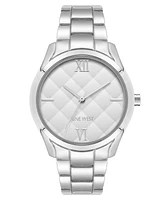 Nine West Women's Quartz Silver-Tone Alloy Link Bracelet Watch, 36mm - Silver