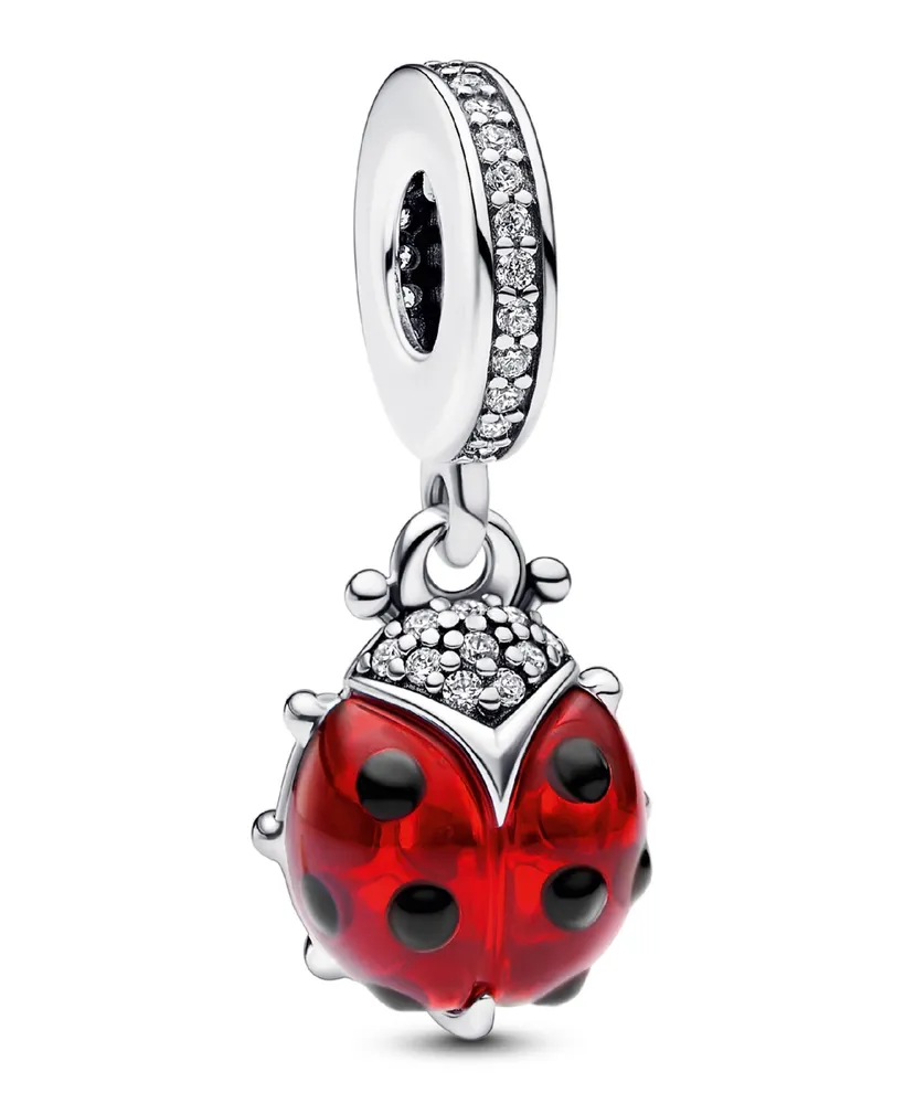 Pandora Mixed Stone Red Ladybird Dangle Charm