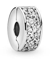 Pandora Cubic Zirconia Pave Fixed Clip Charm