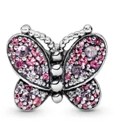 Pandora Mixed Stone Pink Pave Butterfly Charm