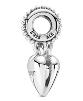 Pandora Sterling Silver Aunt Niece Split Heart Dangle Charm