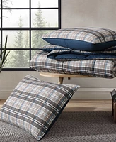 Closeout! Eddie Bauer Rugged Plaid Micro Suede Reversible Piece Duvet Cover Set