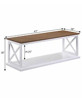 Convenience Concepts 47" Medium-Density Fiberboard Coventry Coffee Table with Shelf