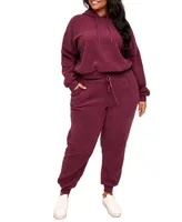 Adore Me Plus Dorothea Sherpa Sweatshirt & Pant Loungewear Set