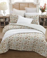 Laura Ashley Bramble Floral Cotton Reversible 3-Piece Comforter Set