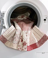 Laura Ashley Celina Patchwork Cotton Reversible 3-Piece Quilt Set