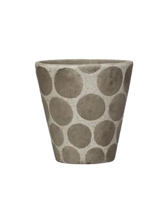 Terra-Cotta Planter with Wax Relief Dots