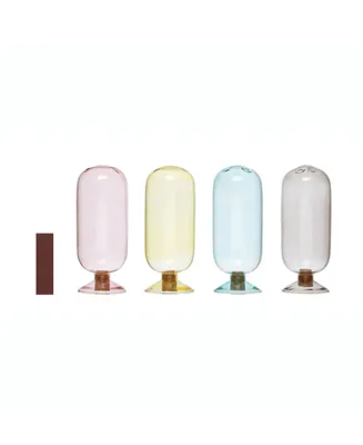 Glass Match Holder, Set of 4 Colors