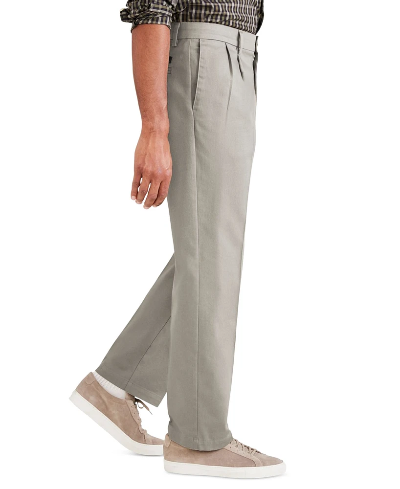Dockers Men's Big & Tall Signature Classic Fit Pleated Iron Free Pants with Stain Defender