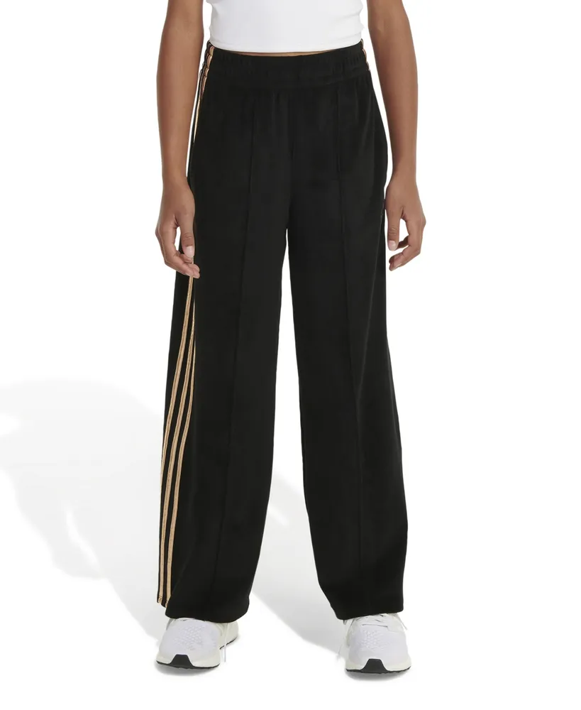 adidas Big Girls Mid Rise Velour Flare Pant - JCPenney