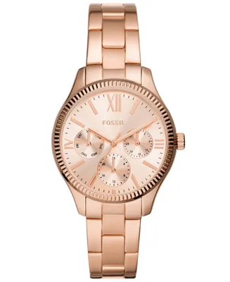 Fossil Women's Rye Multifunction Rose Gold-Tone Stainless Steel Watch, 36mm