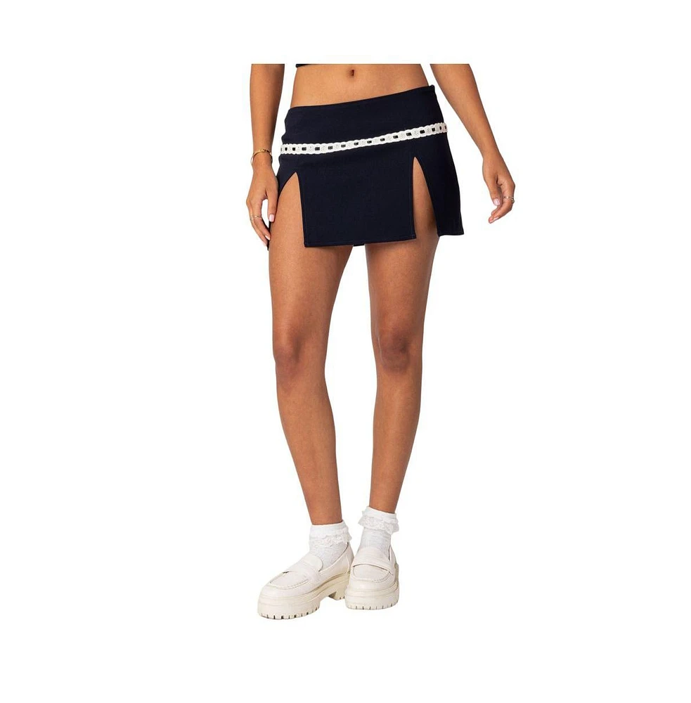 Women's Heiress eyelet mini skirt