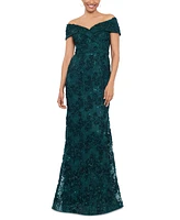 Xscape Off-The-Shoulder Lace Gown