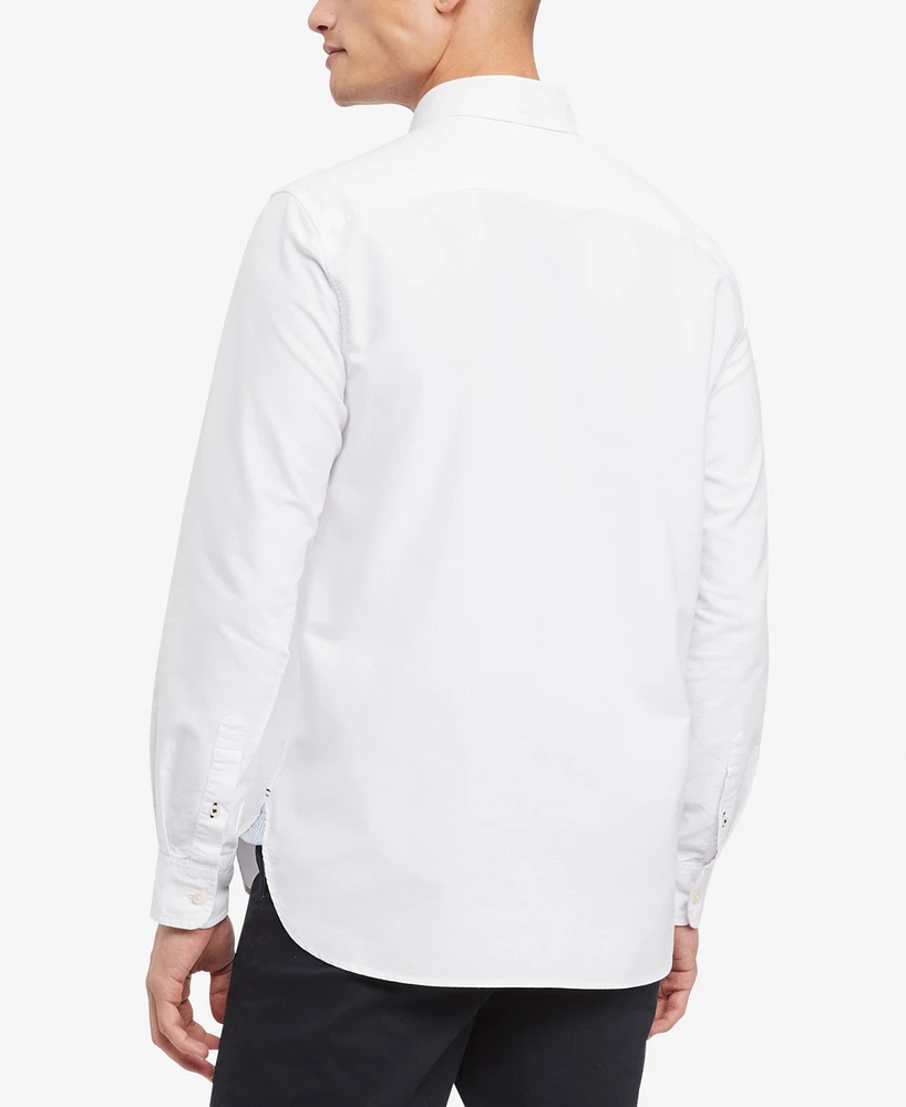 Tommy Hilfiger Men's Custom Fit New England Solid Oxford Shirt