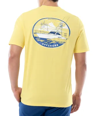 Guy Harvey Men's Offshore Fishing Boat Logo Graphic T-Shirt
