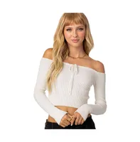 Women's Dawna tie front knit top