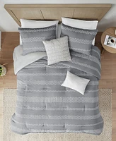 Madison Park Drew Clipped Jacquard 5-Pc. Comforter Set
