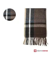 Alpine Swiss Men's Scarf Soft 80 Inch Long Warm Scarves Plaids Winter Shawl