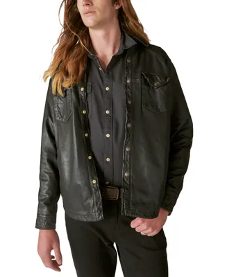 Lucky Brand Men's Leather Western Shirt