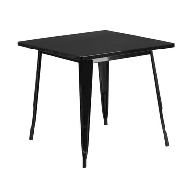 Nash 31.5" Square Metal Table For Indoor And Outdoor Use