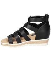 Easy Street Women's Simone Zip Wedge Sandals