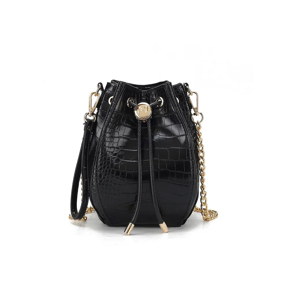 Mkf Collection Cassidy Croco-Embossed Hobo Bucket Bag by Mia K