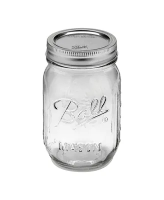 Ball 8 Piece Regular Mouth Pint Mason Jars with Lids and Bands