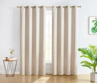 Hlc.Me Oxford Blackout Curtains For Bedroom Noise Reduction Thermal Insulated Window Curtain Grommet Panels Set Of 2