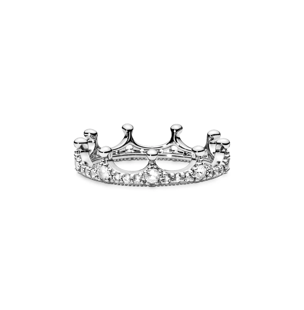 Pandora Cubic Zirconia Moments Clear Sparkling Crown Ring