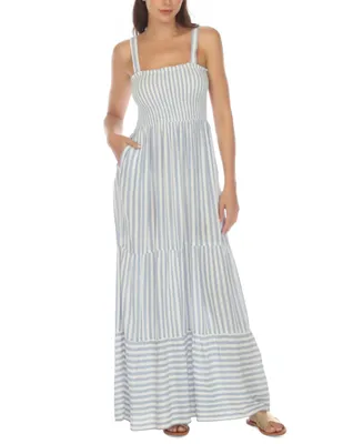 Raviya Women's Tiered Striped Dress Cover-Up