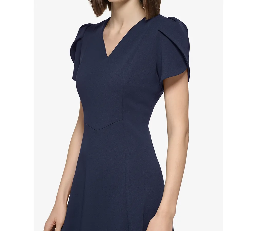 Calvin Klein Tulip-Sleeve Sheath Dress - Macy's