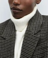 Mango Women's Houndstooth Structured Blazer