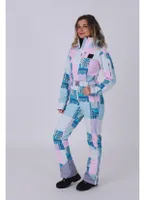 Women's Patchwork Chic Ski Suit