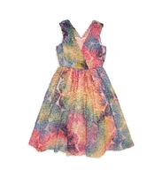 Christian Siriano Big Girls Sleeveless Ombre Soutache Dress