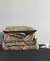 Juicy Couture Monica Leopard Satin -Pc. Reversible Comforter Set