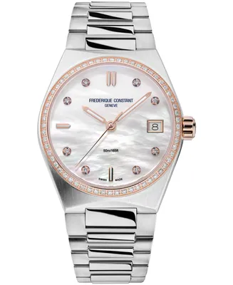 Frederique Constant Women's Swiss Highlife Diamond (1/20 ct. t.w.) Two-Tone Stainless Steel Bracelet Watch 31mm