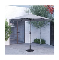 Bali Patio Umbrella With Base - 9' Polyester 30+ Uv Protection Waterproof Cement 1.5" Diameter Aluminum Pole