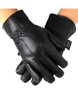 Alpine Swiss Mens Touch Screen Gloves Leather Thermal Lined Phone Texting