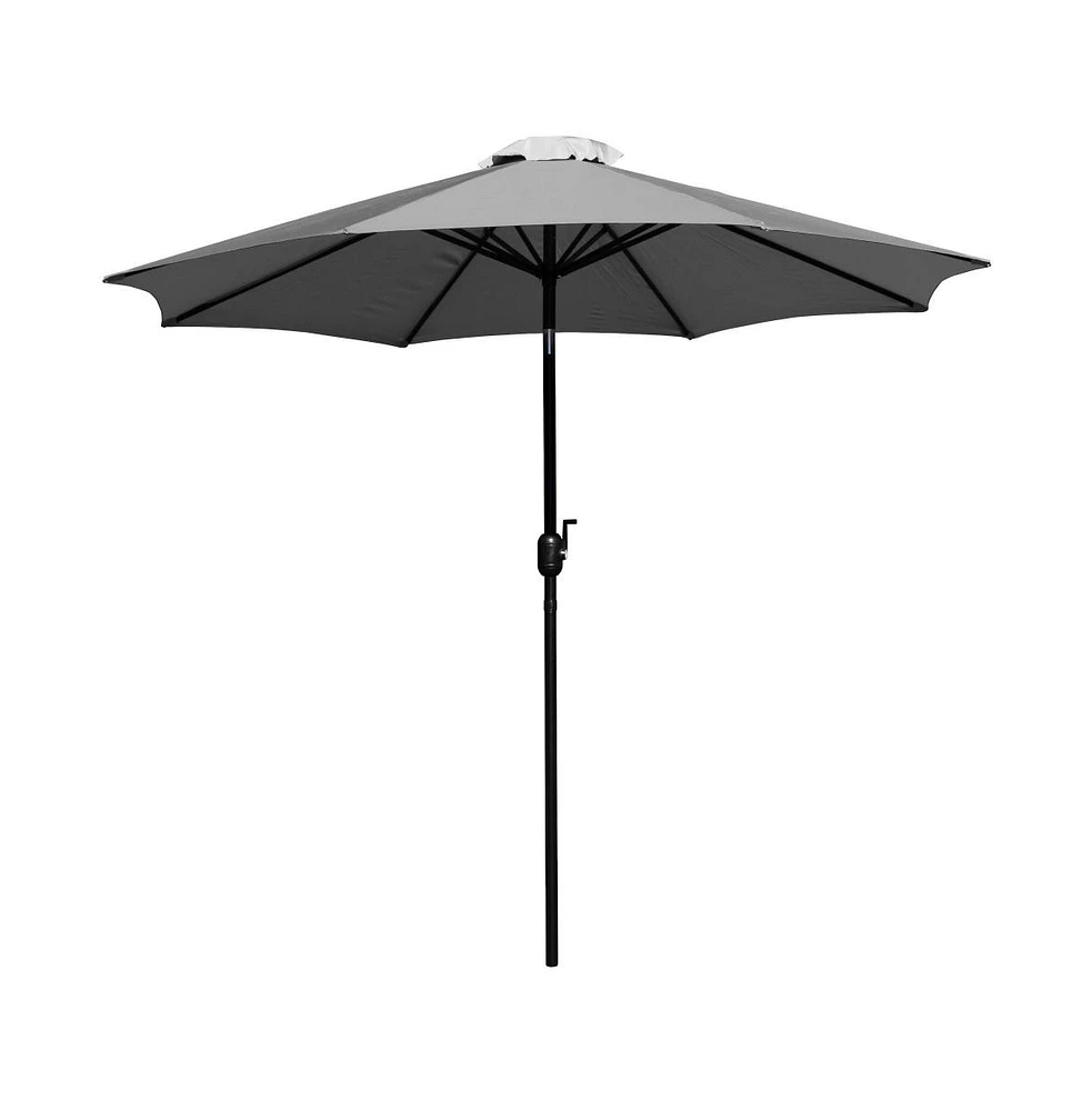 Bali 9' Round Uv Resistant Outdoor Patio Umbrella With Height Lever And 33° Push Button Tilt