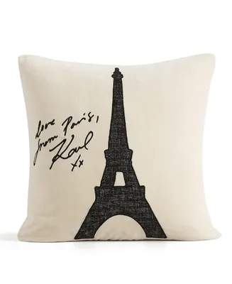 Karl Lagerfeld Paris Love from Paris Decorative Pillow, 20" x 20"