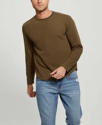 Guess Men's Textured Long-Sleeve T-shirt