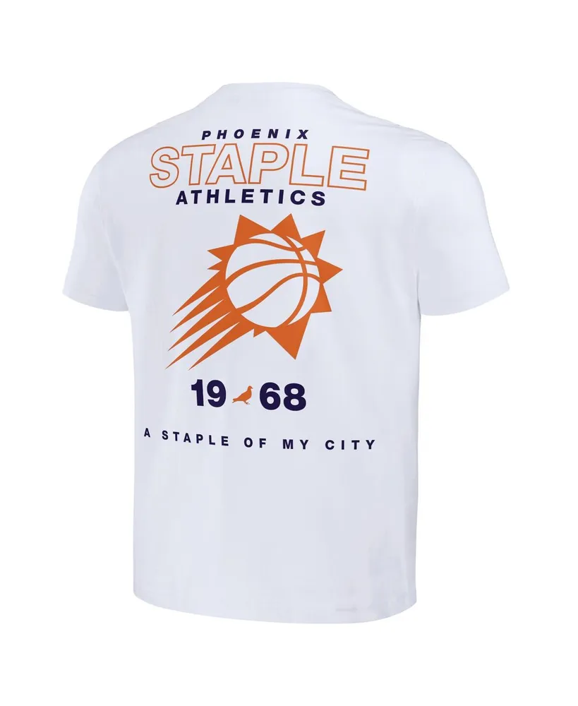 Men's Nba x Staple White Distressed Phoenix Suns Home Team T-shirt