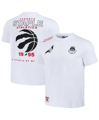 Men's Nba x Staple White Distressed Toronto Raptors Home Team T-shirt