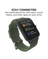 24/7 Evo Unisex Olive Silicone Strap Smartwatch 37.5mm