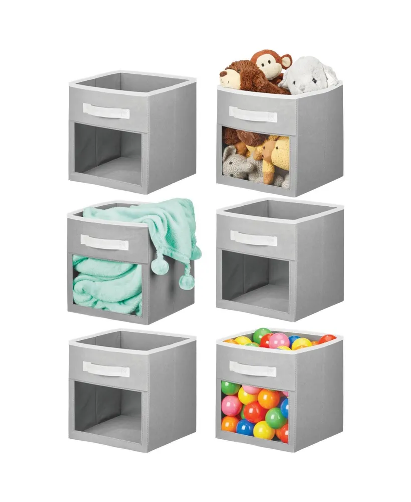 mDesign Kids Fabric Closet Storage Organizer Cube Bin Box - 6 Pack