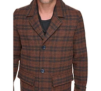 Marc New York Men's Bexar Plaid Overcoat