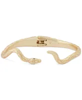 Lucky Brand Gold-Tone Jet Pave Snake Cuff Bracelet