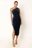 Petal and Pup Womens Kiki One Shoulder Midi Dress