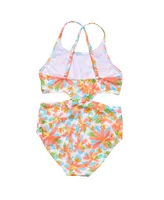 Toddler, Child Girl Hawaiian Luau Sustainable Cut Out Swimsuit